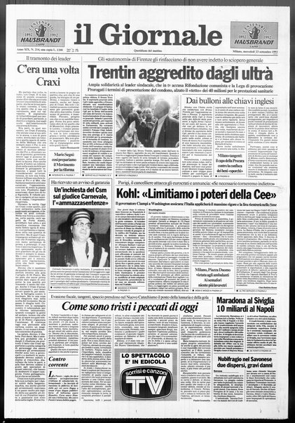 Il giornale : quotidiano del mattino